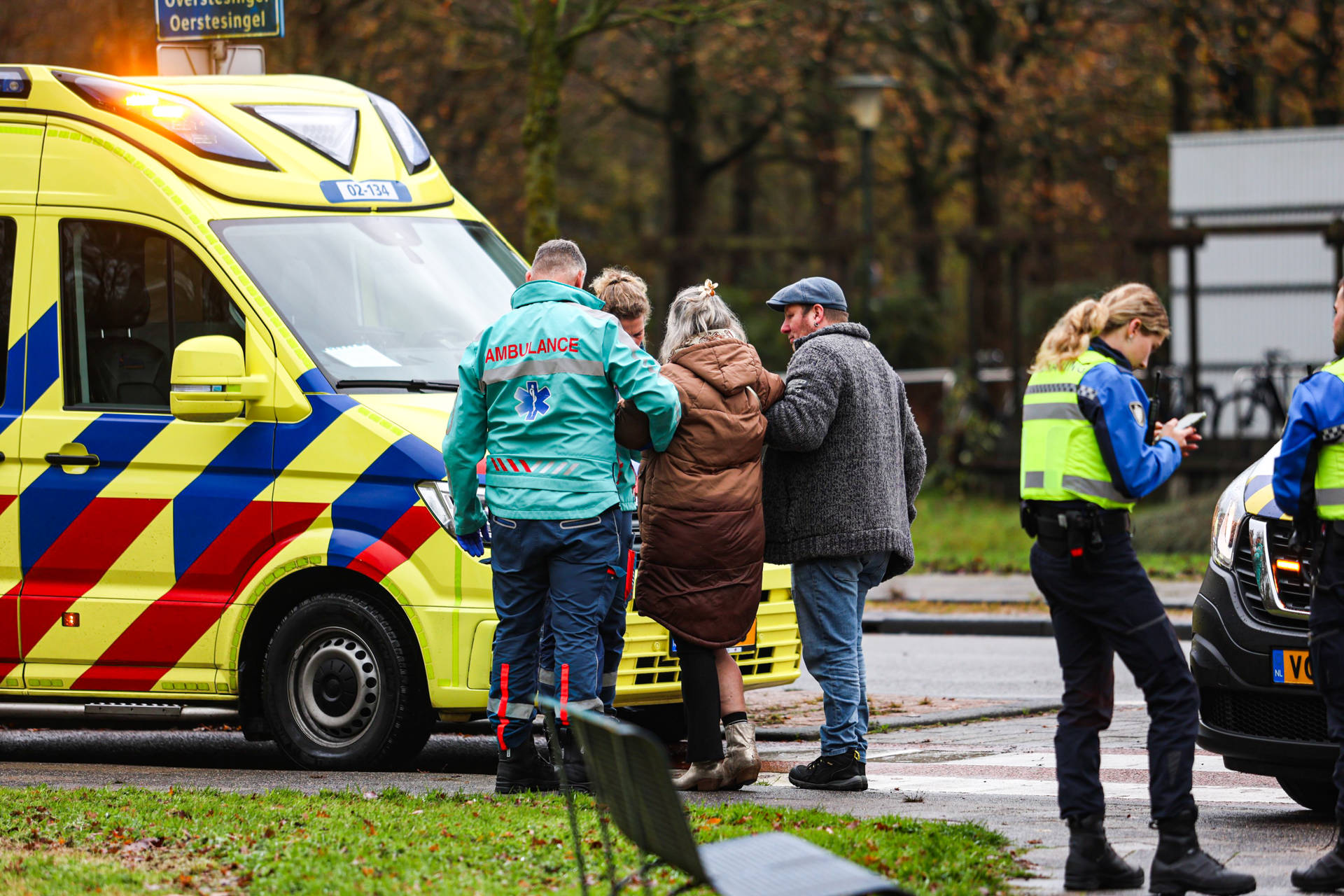 Fietsers onderuit door diesel op het fietspad