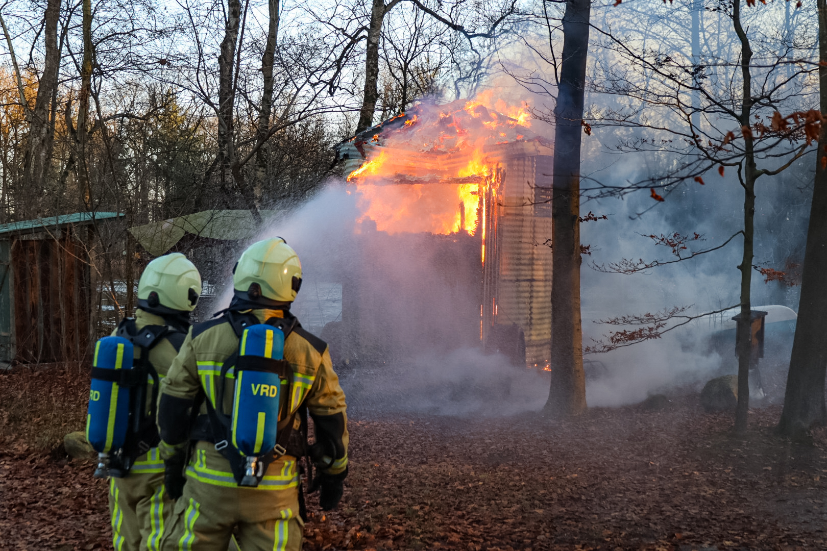 Uitslaande brand verwoest vakantiewoning op landgoed