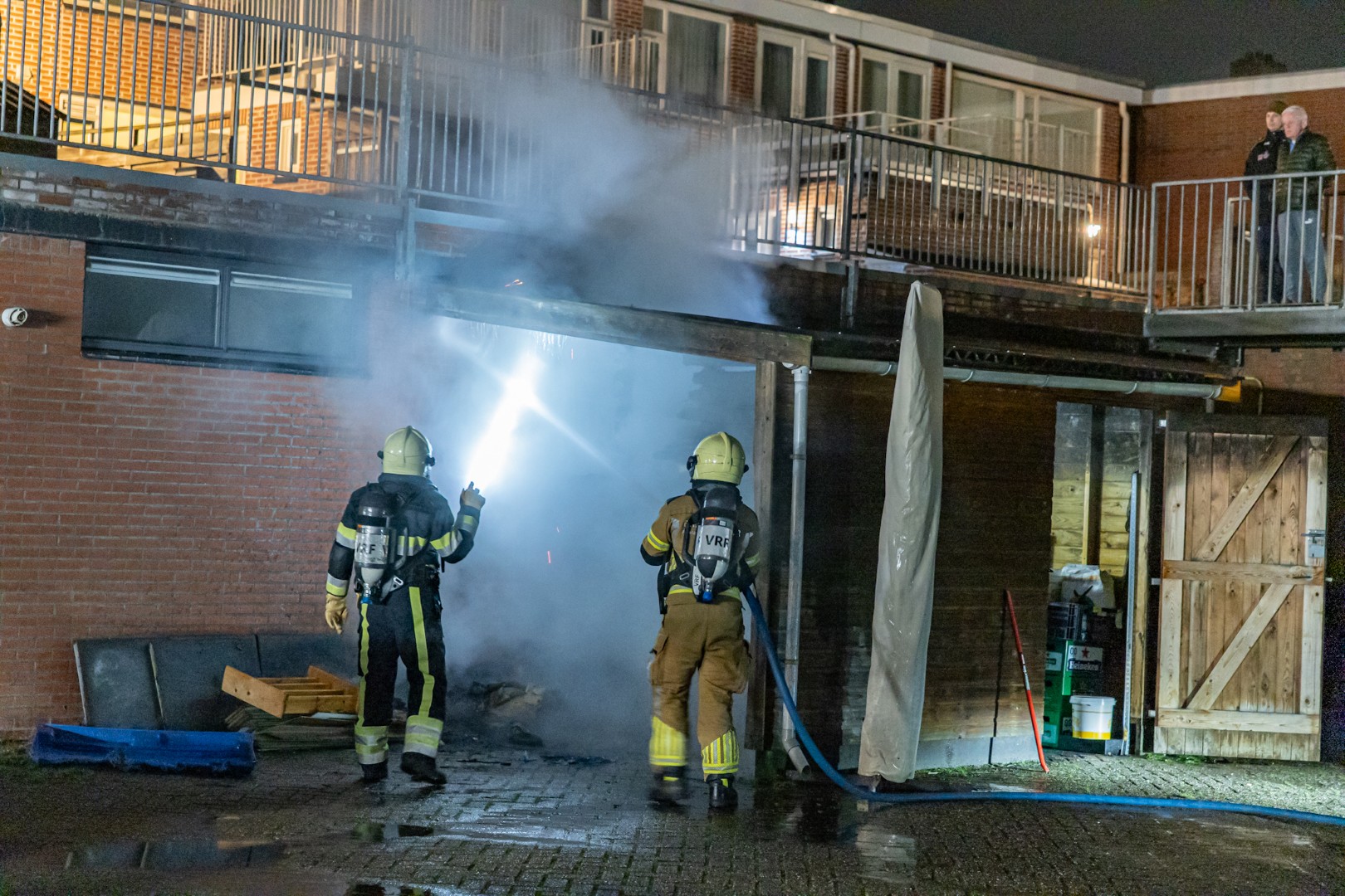 Schuurtje fors beschadigd door brand