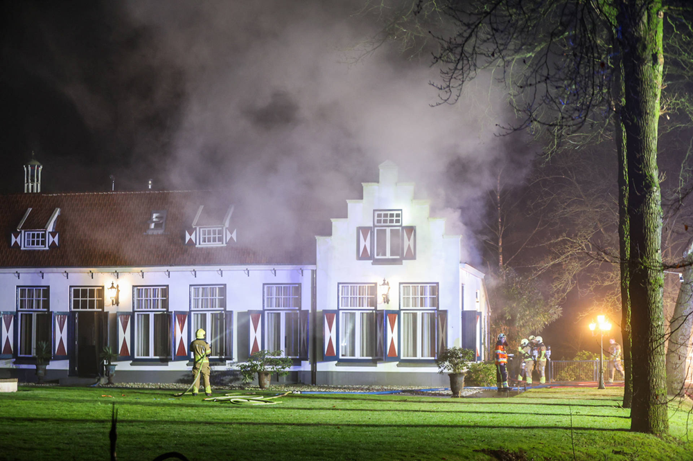 Grote brand in monumentaal pand op Landgoed Princenhof