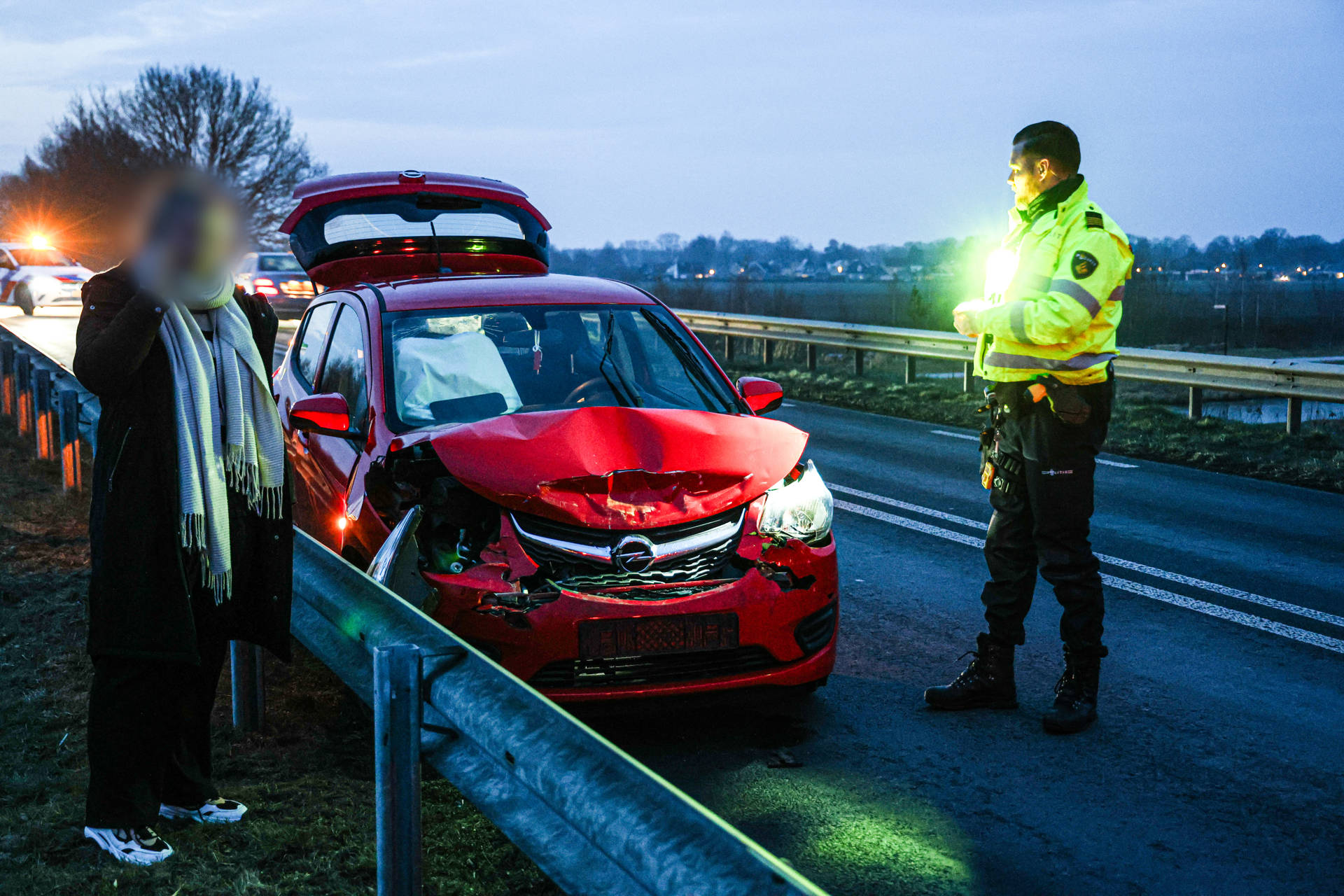 Kop-staartbotsing tussen twee voertuigen