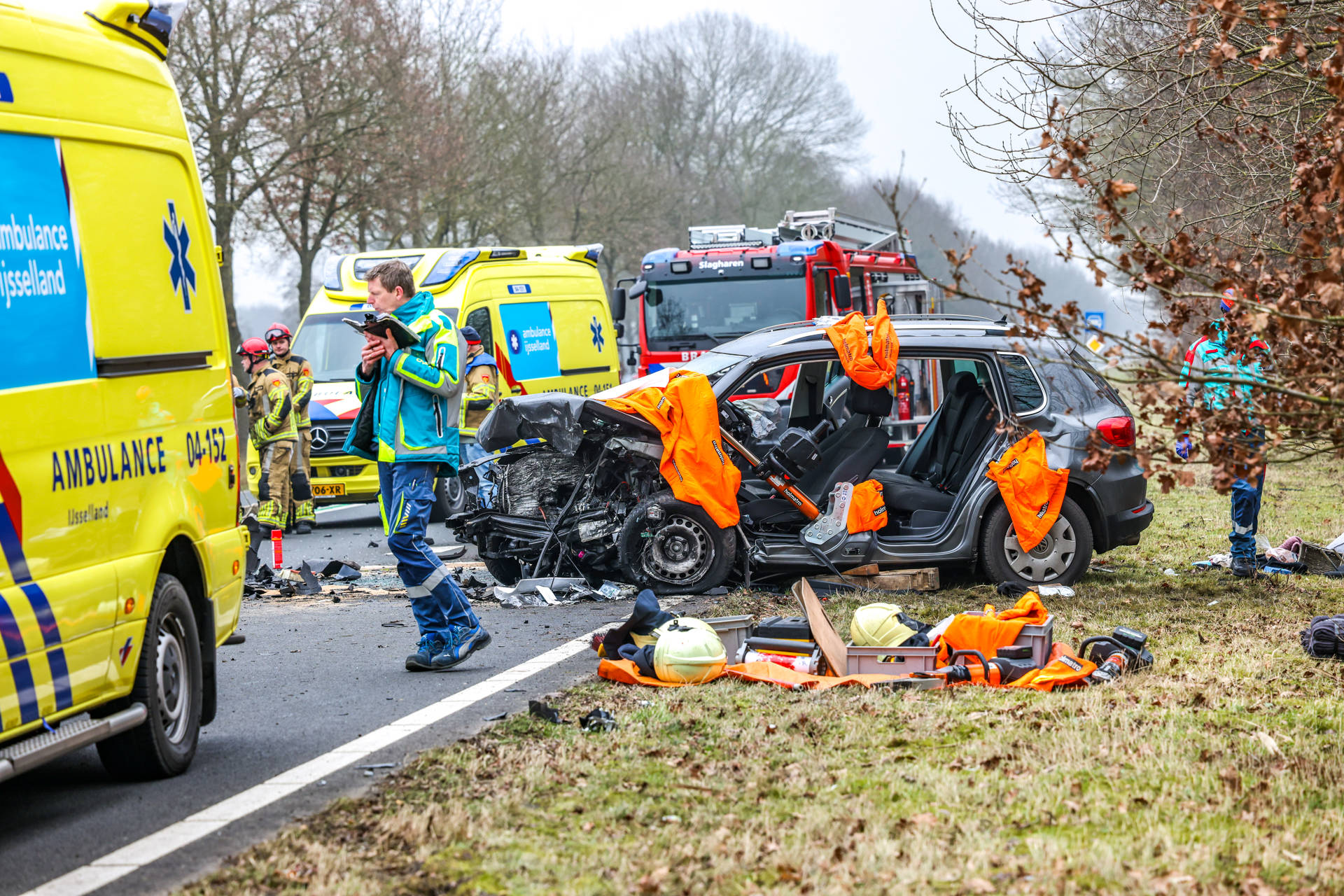 Meerdere gewonden bij frontale aanrijding