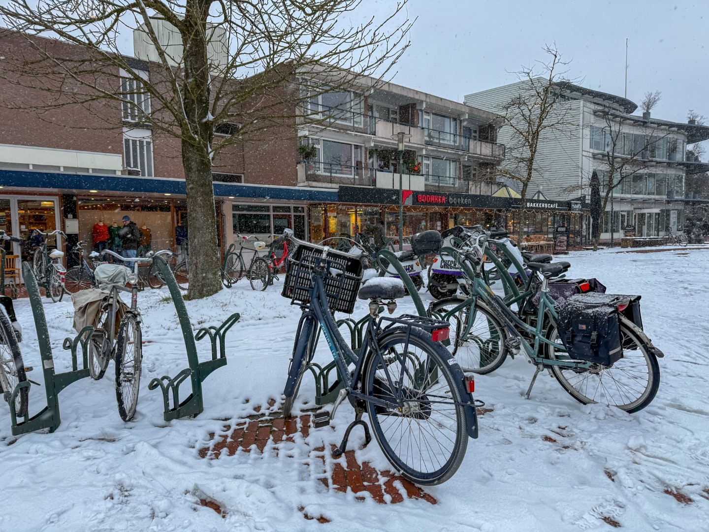 Aanhoudende sneeuwval zorgt voor winters landschap, wegen grotendeels begaanbaar