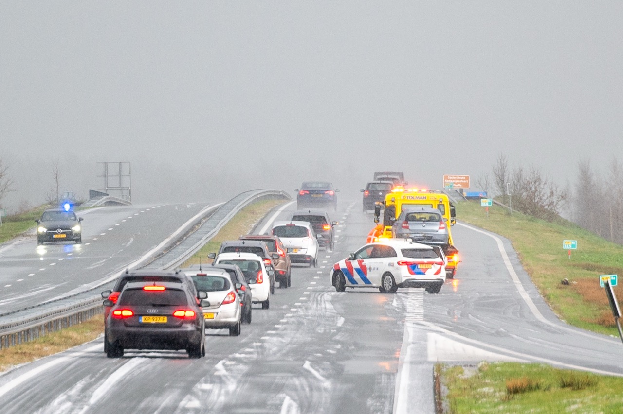 Meerdere ongevallen na hagelbui