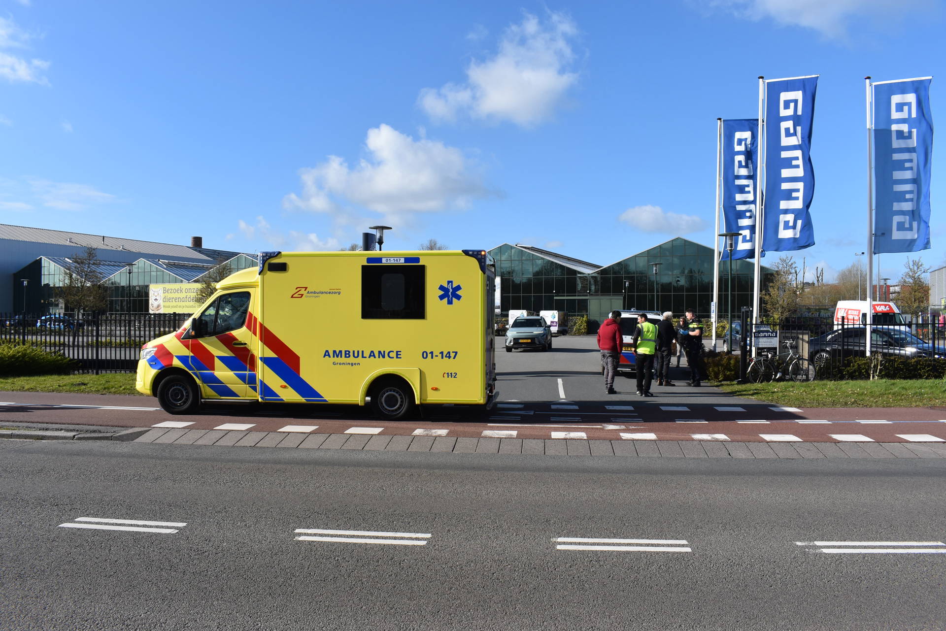 Fietser gewond na botsing met auto