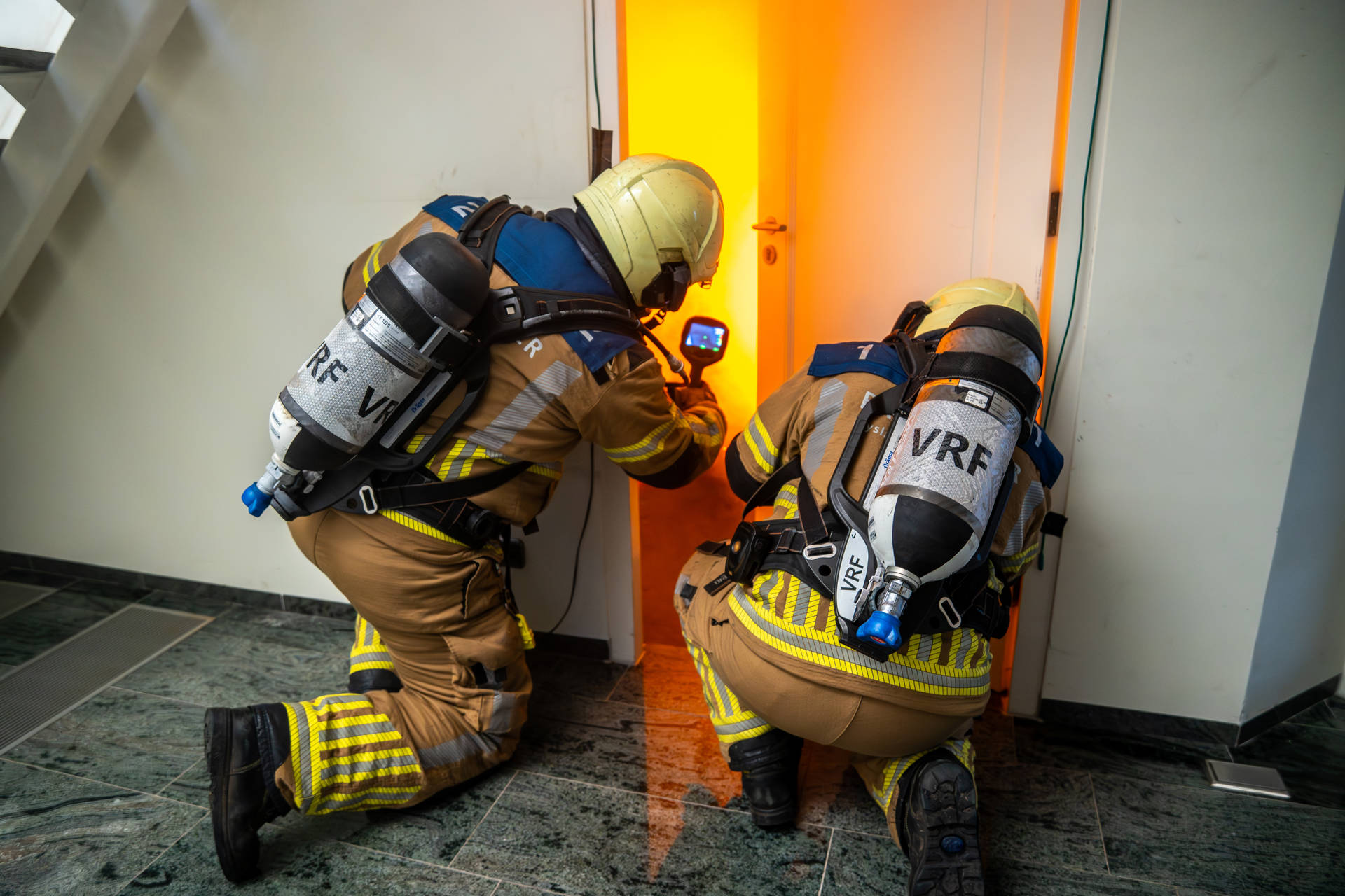 Meerdere brandweerploegen strijden tijdens ABWC-vaardigheidstoetsen