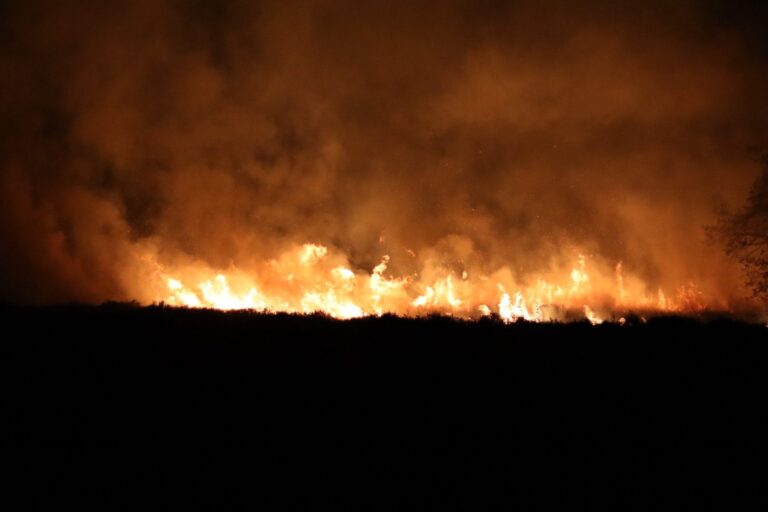 Grote heidebrand op militair oefenterrein