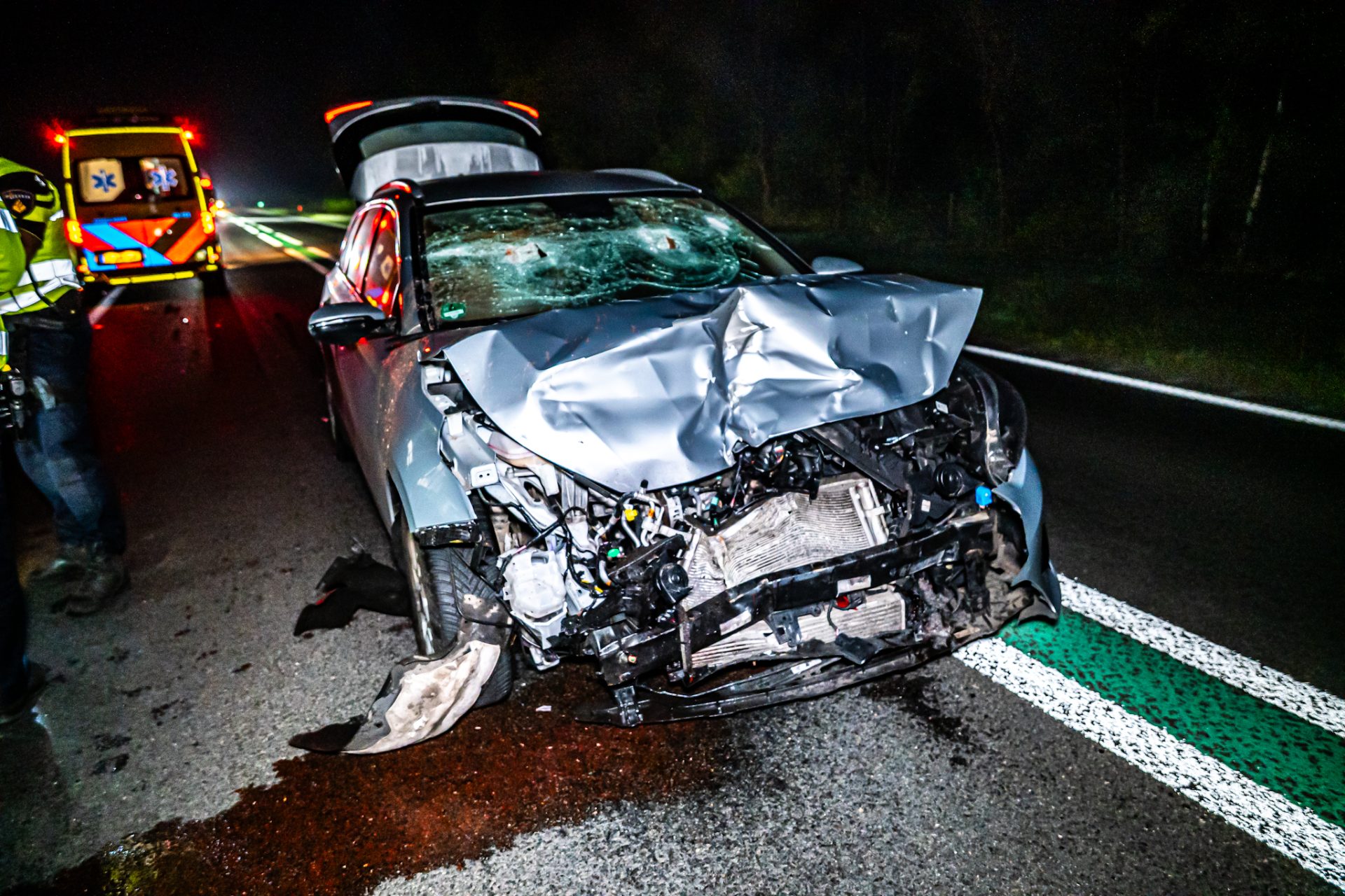 Auto ramt trailer van vrachtwagen