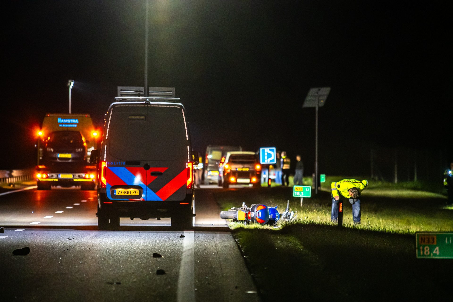 Motorrijder overlijdt na botsing met overstekende ree
