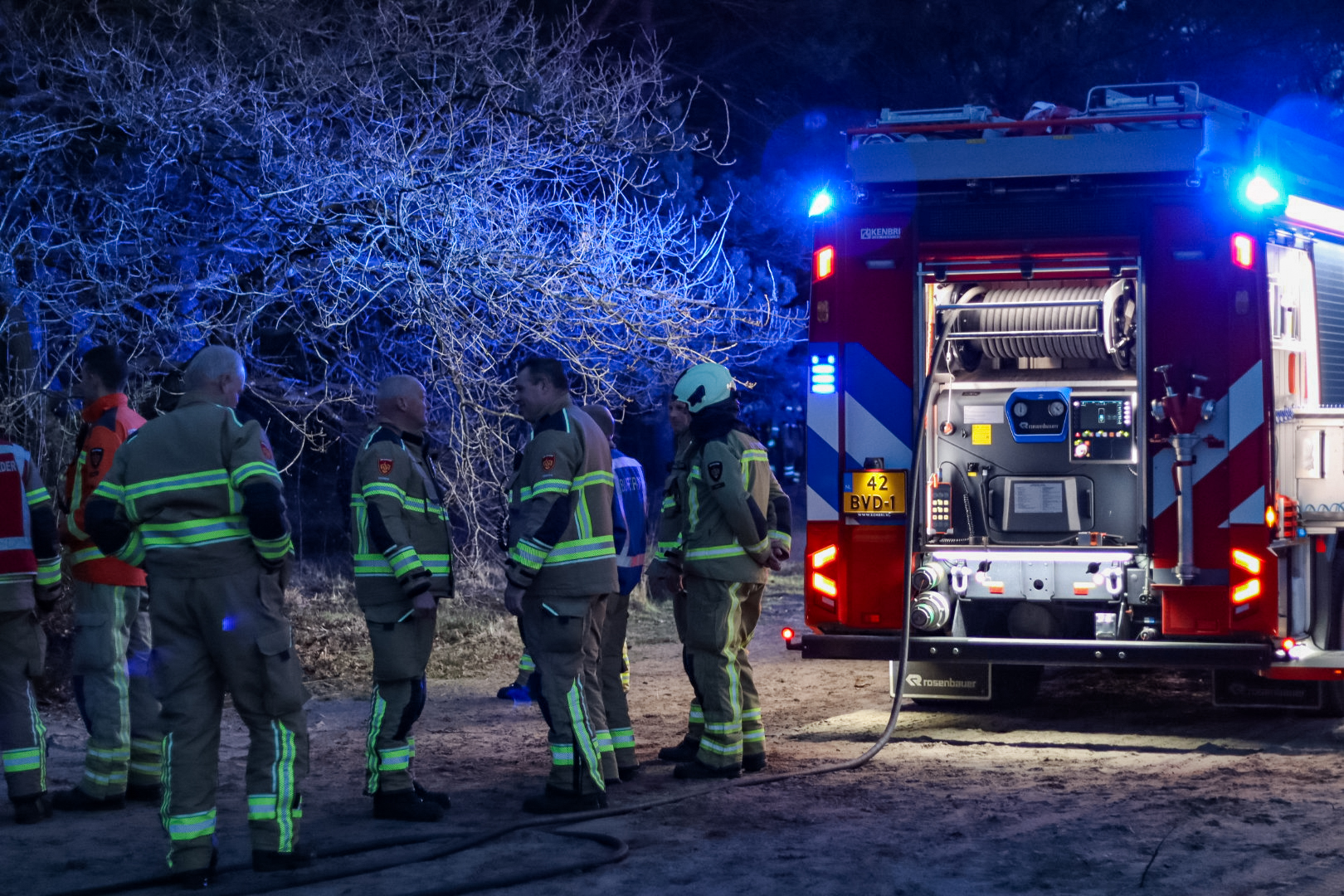 Brand in bossage snel geblust