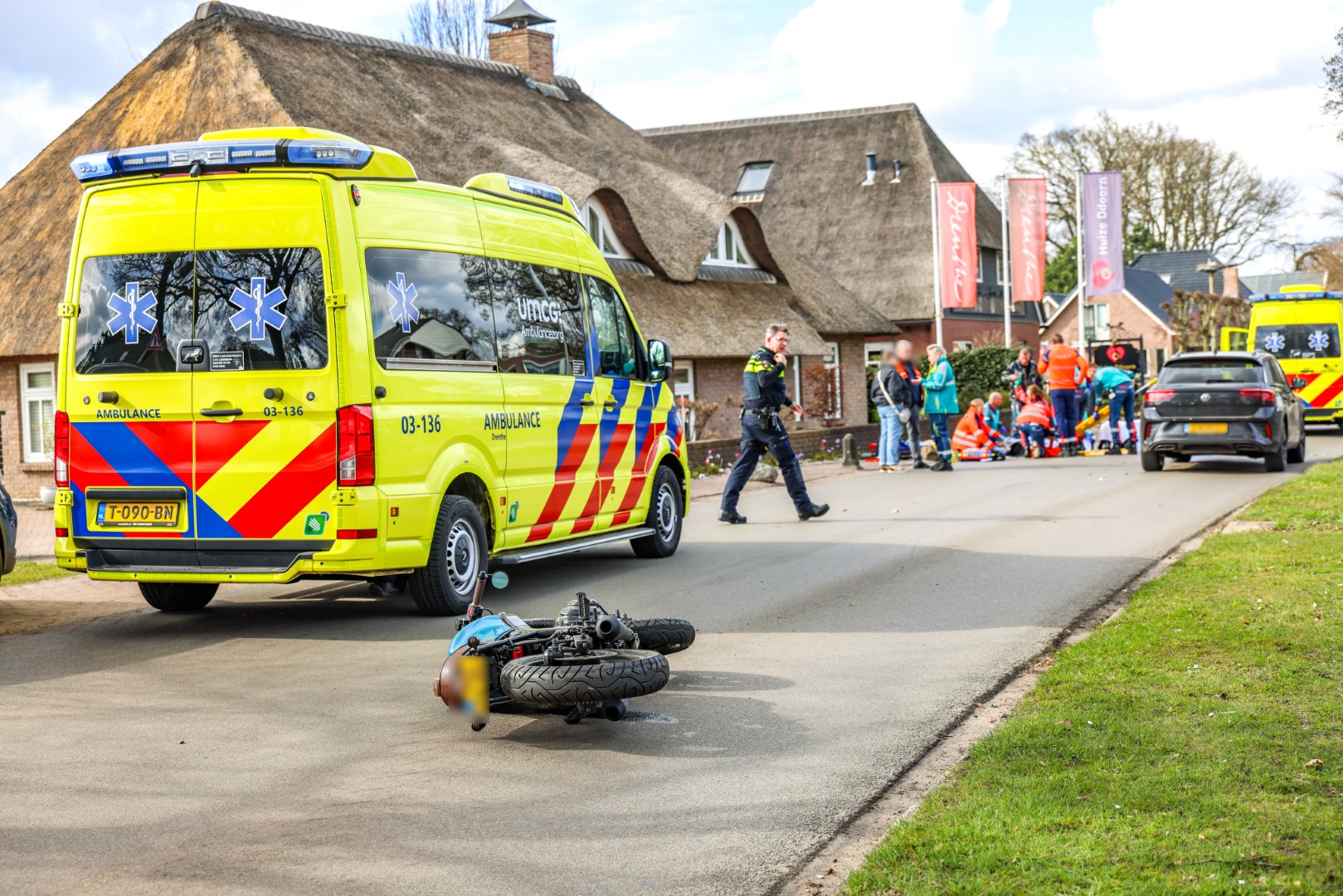 Motorrijder gewond bij ernstig ongeval met personenauto