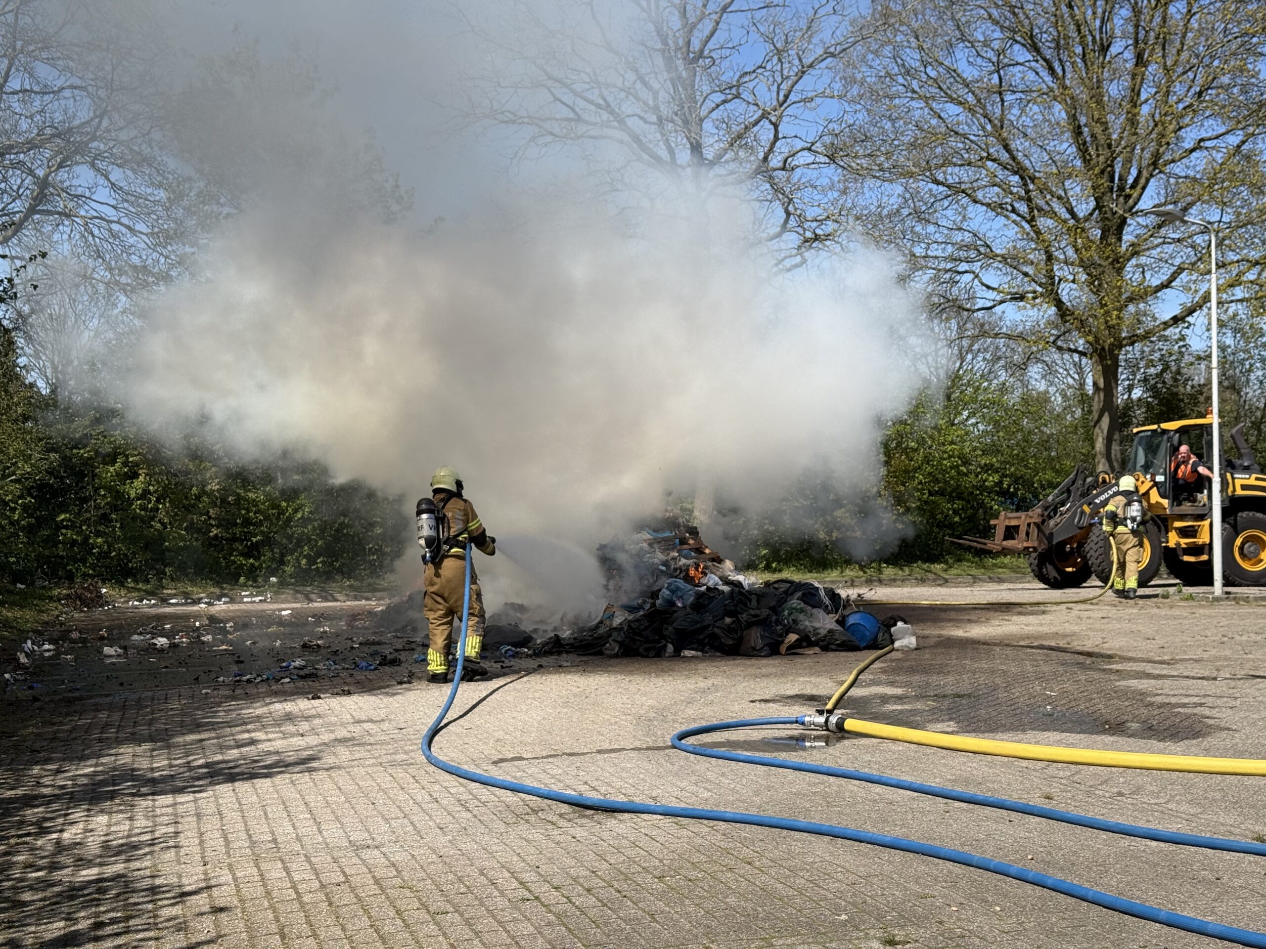 Brand bij sportvelden