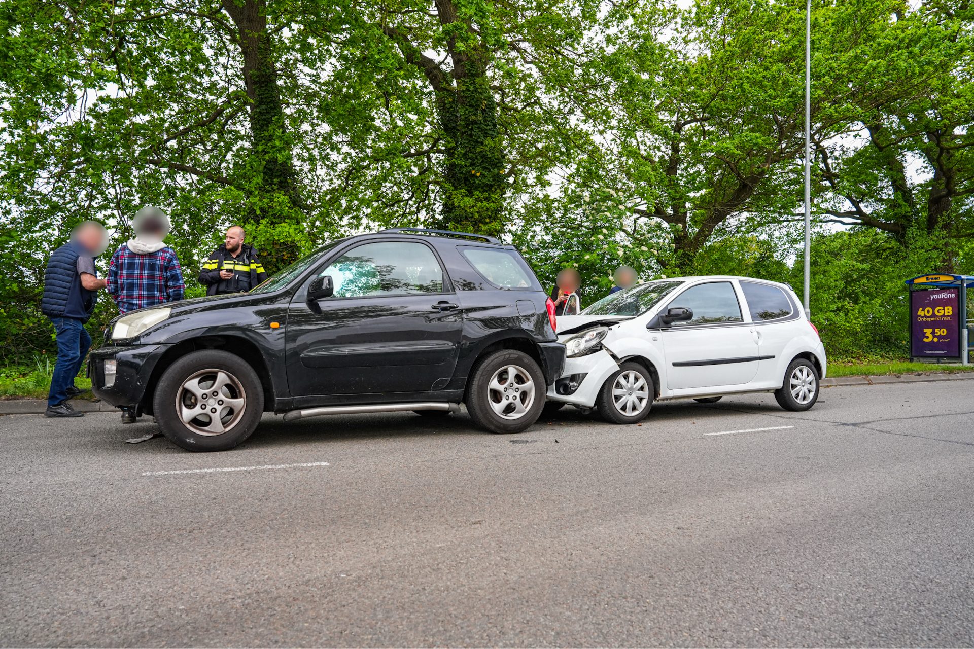 Kop-staartbotsing zorgt voor file