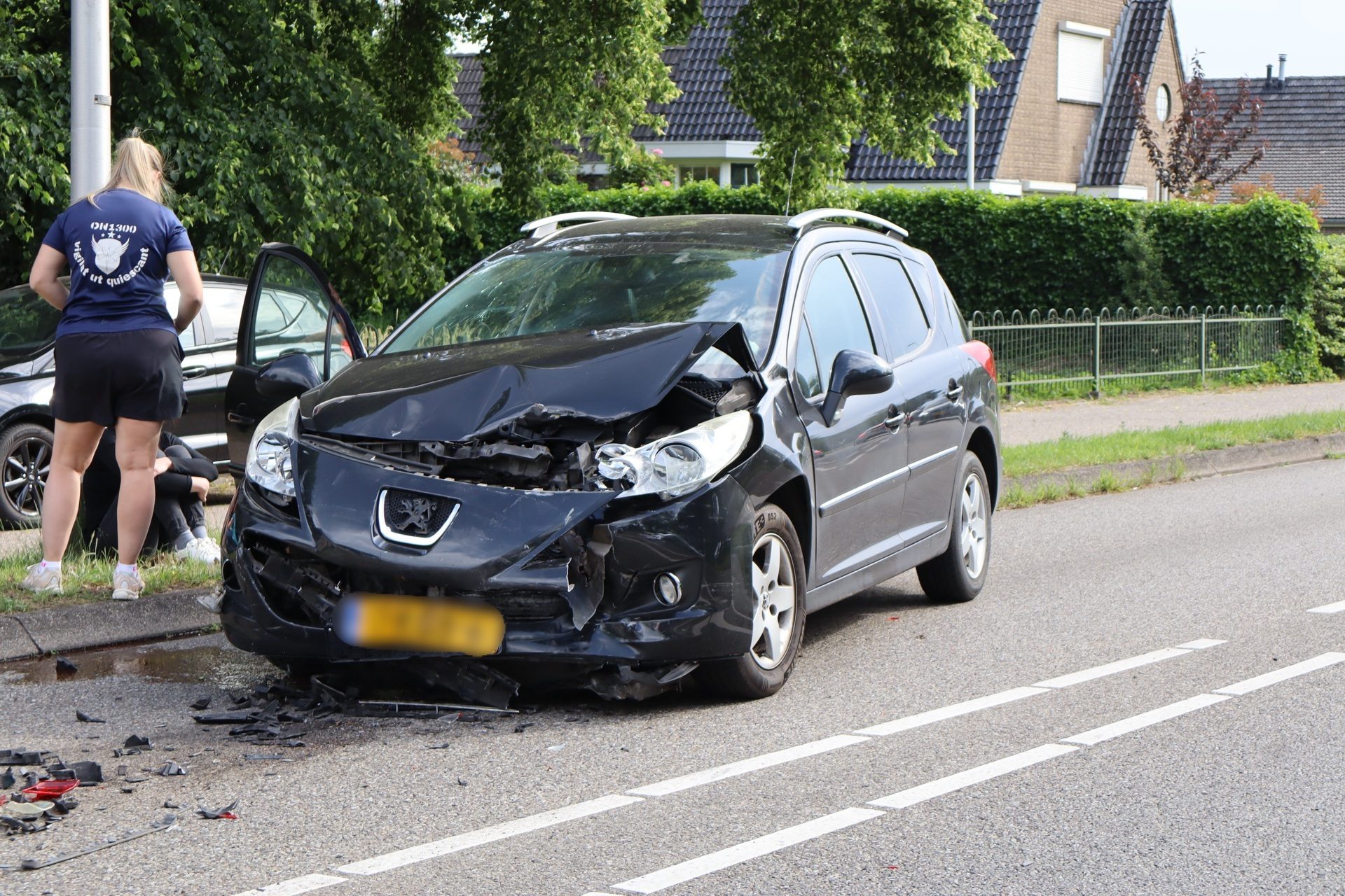 Twee gewonden bij kop-staart botsing