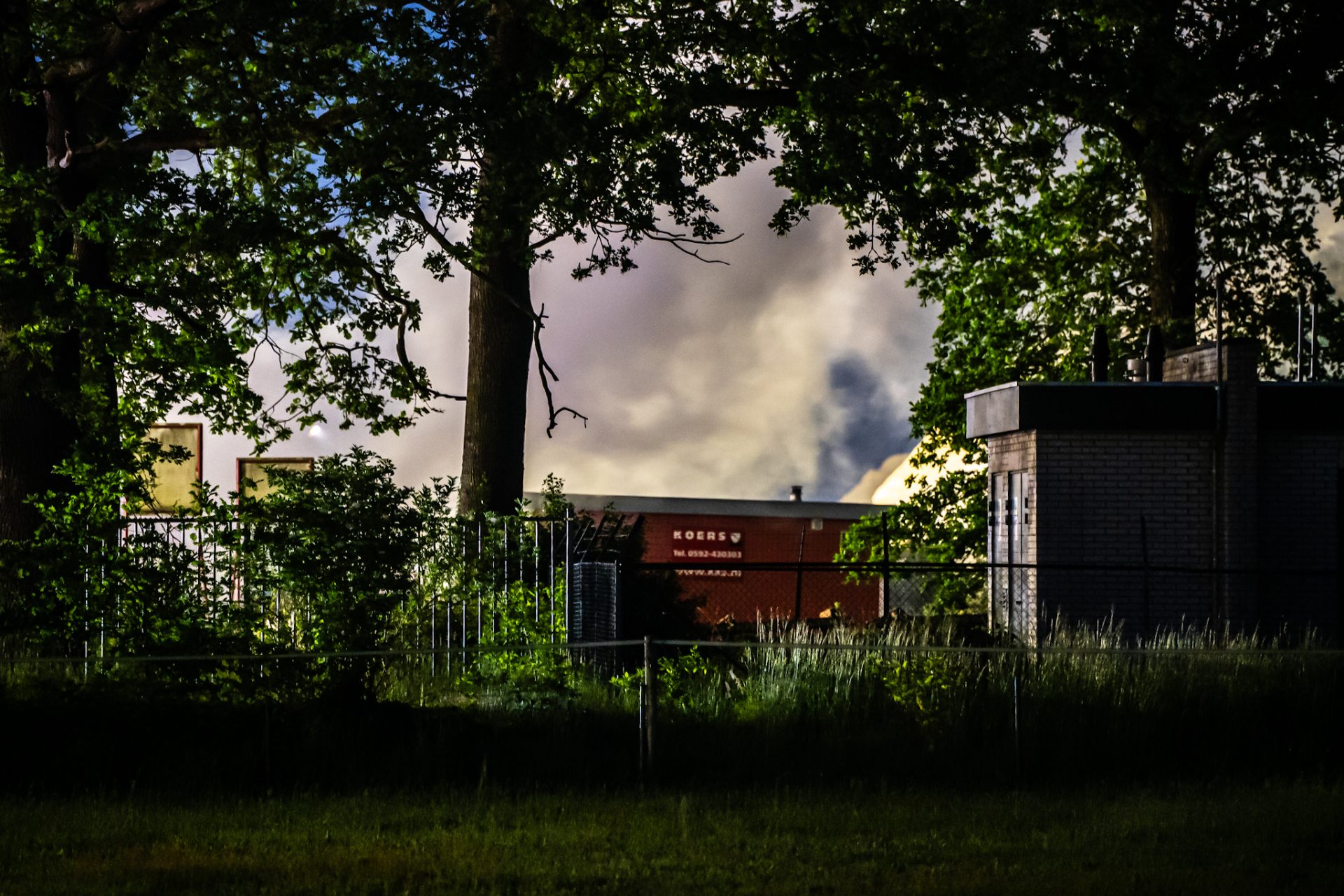 Containerbrand bij kalkzandsteenfabriek