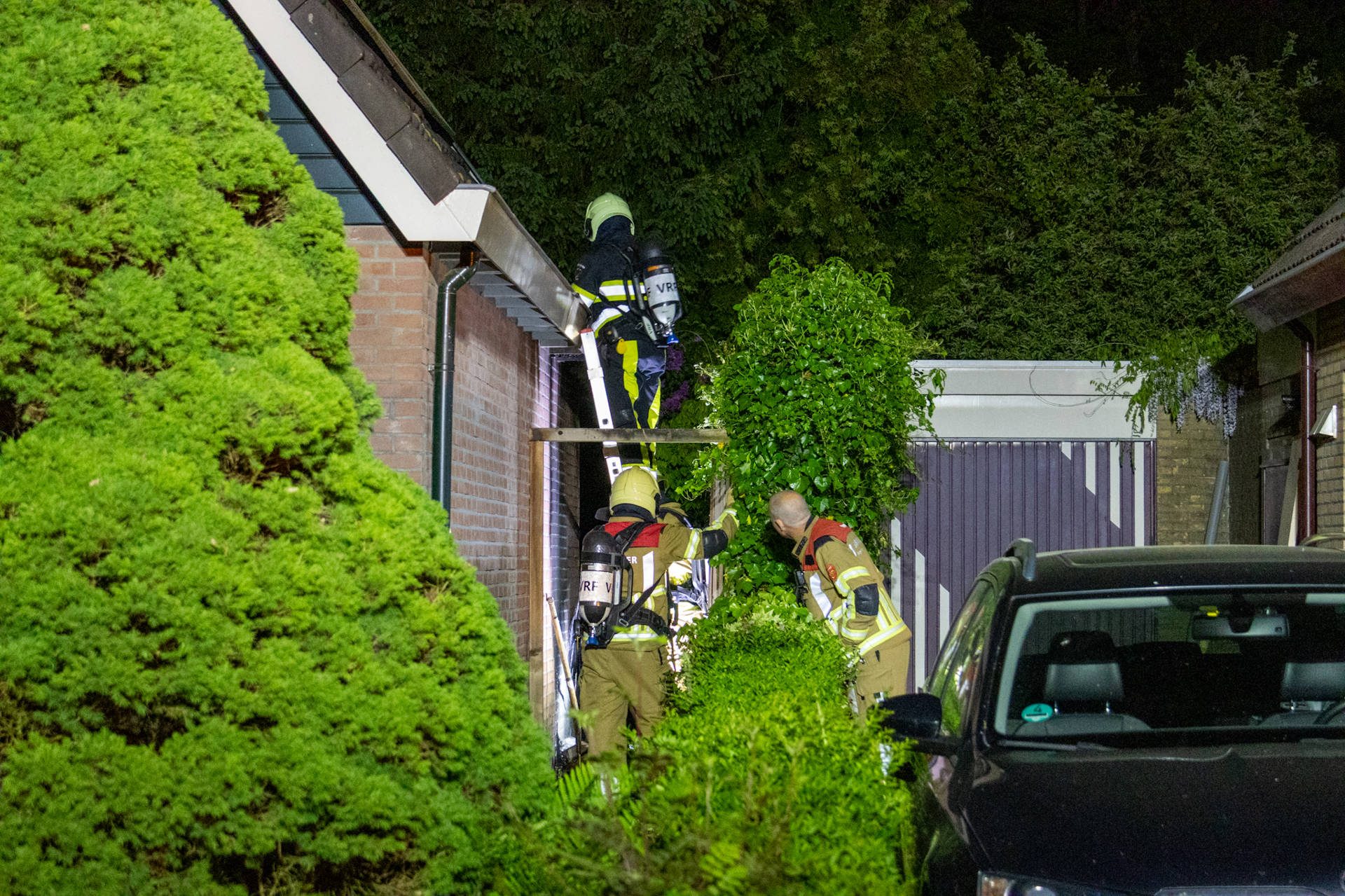 Brand veroorzaakt schade aan dakgoot