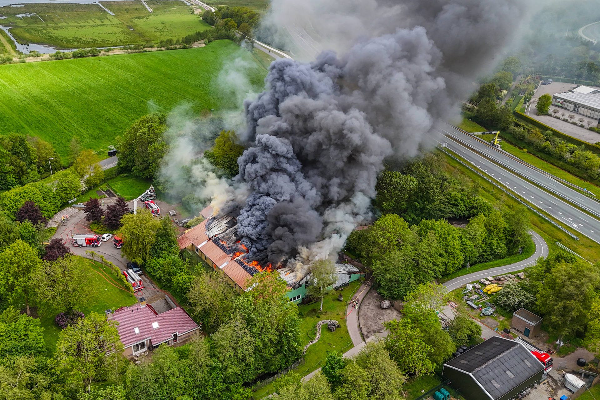 Grote brand in dierentuin, meerdere dieren overleden