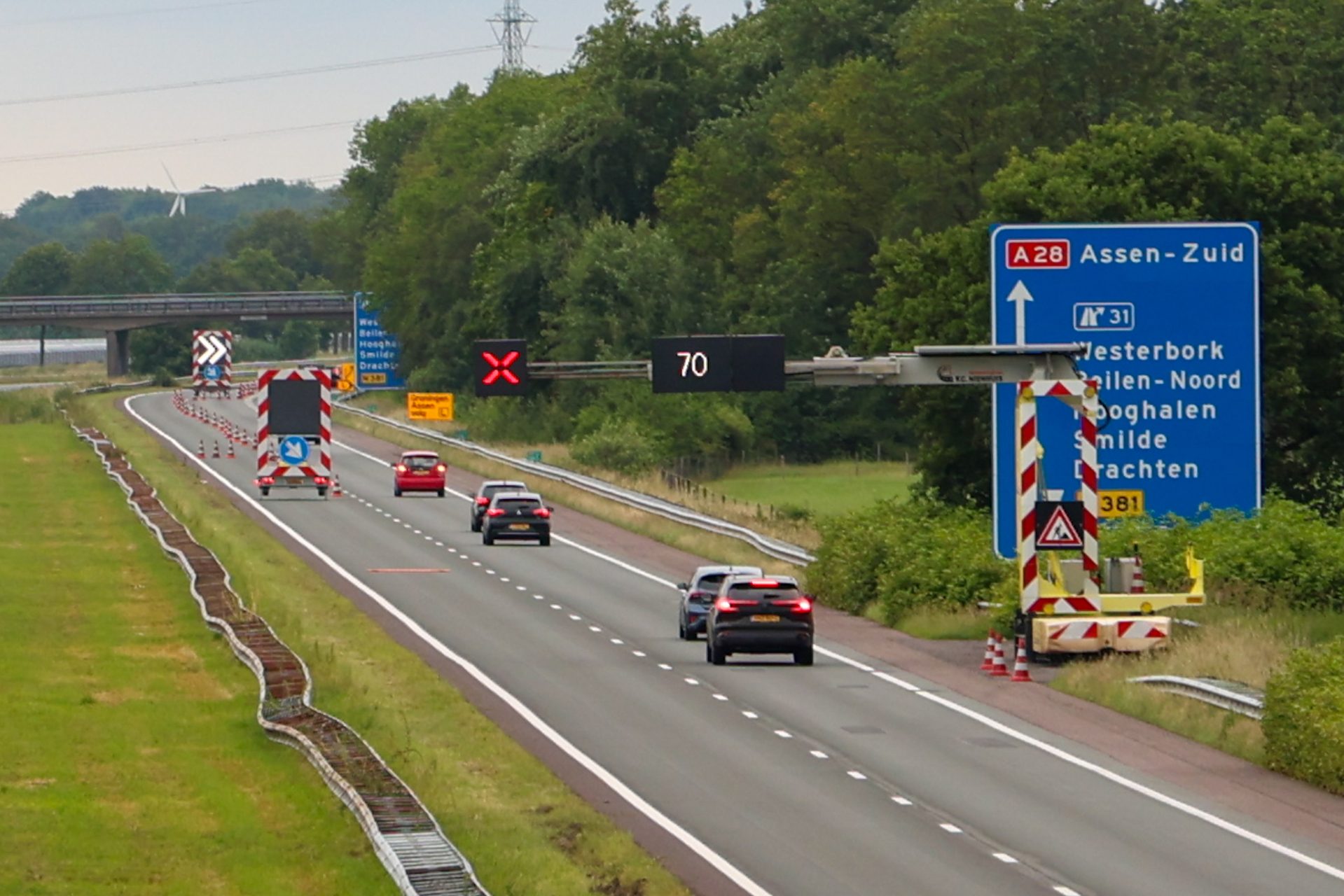 Snelweg afgesloten voor maaiwerkzaamheden