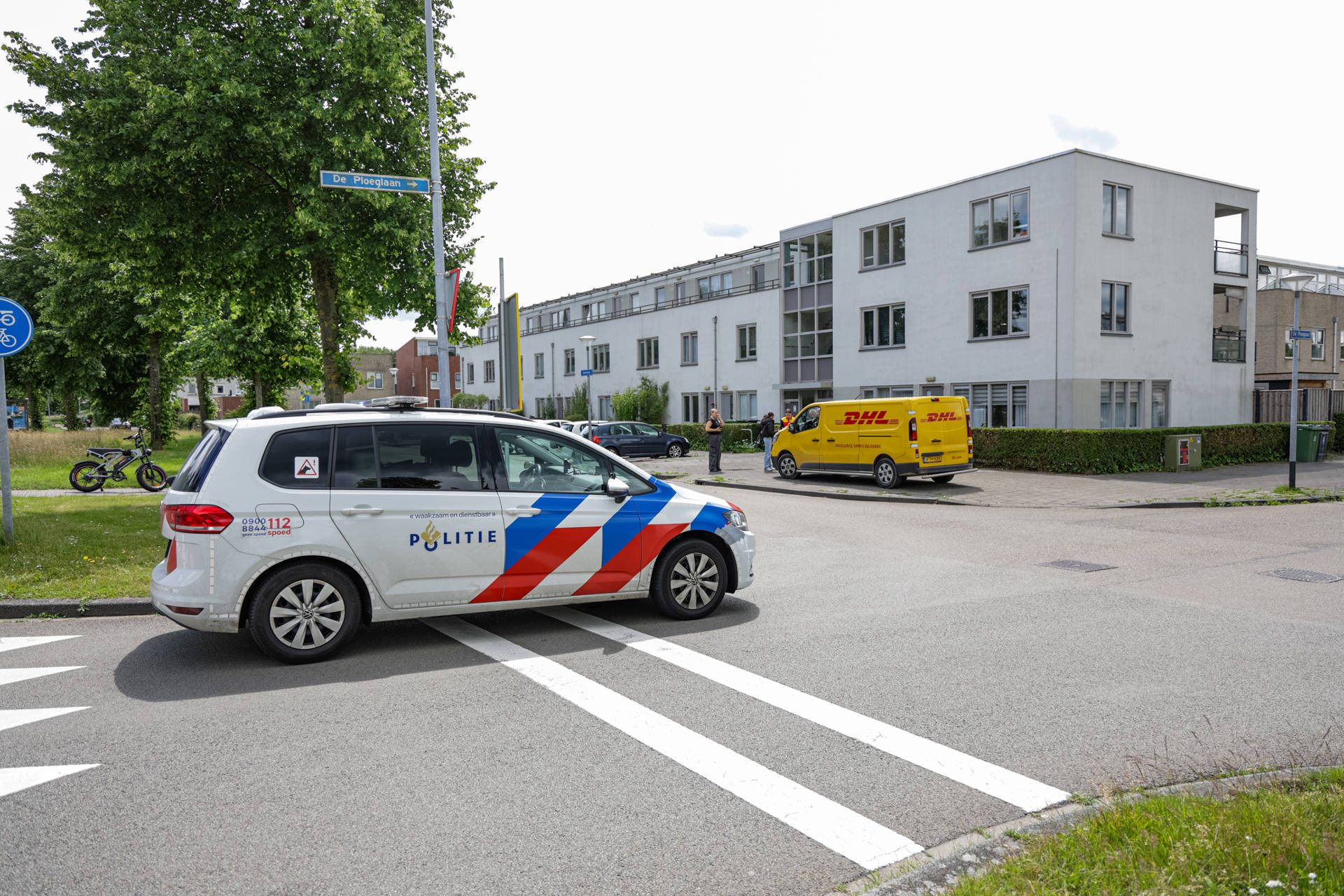 Ongeval tussen fatbike en bestelbus