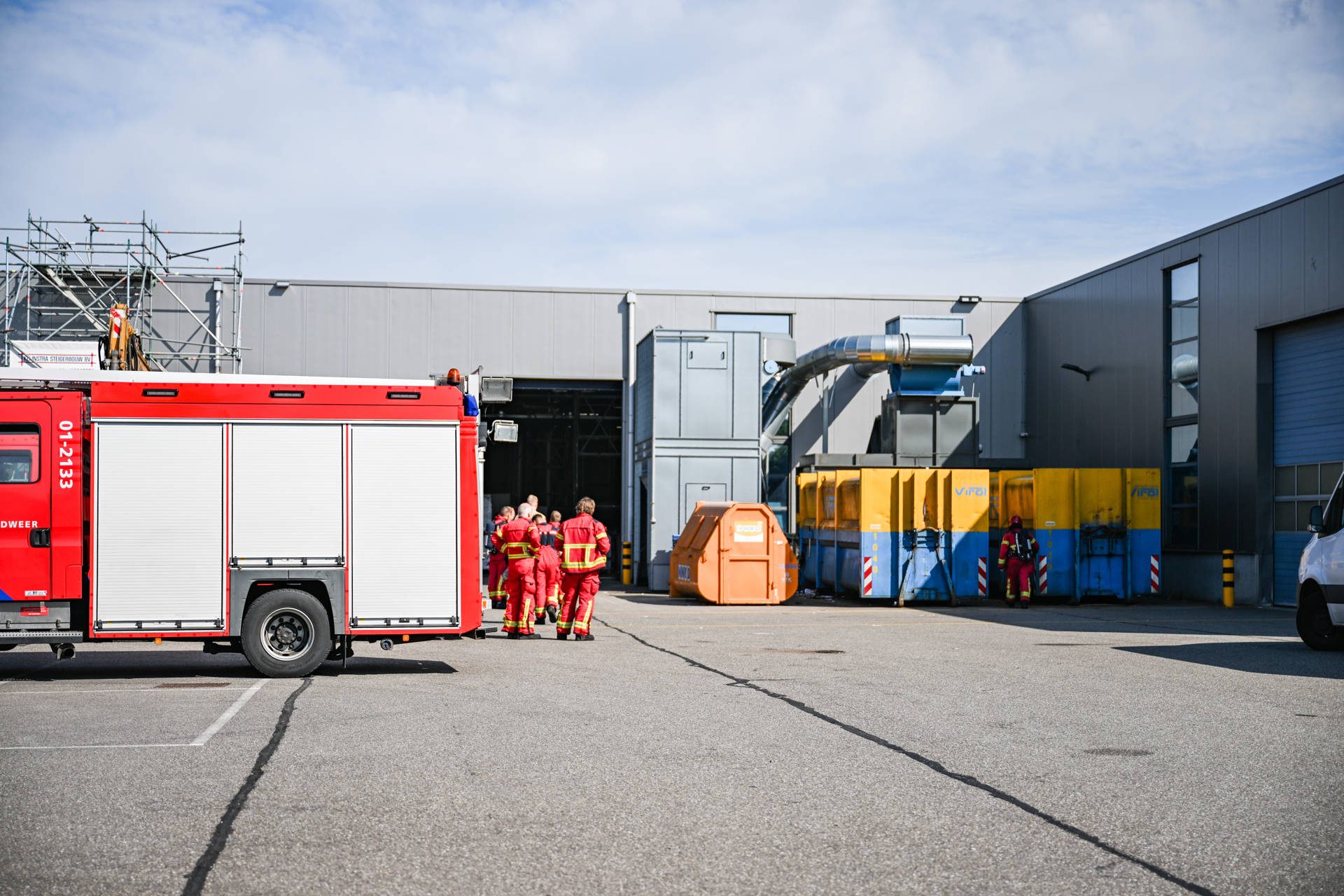Brand in container op bedrijventerrein