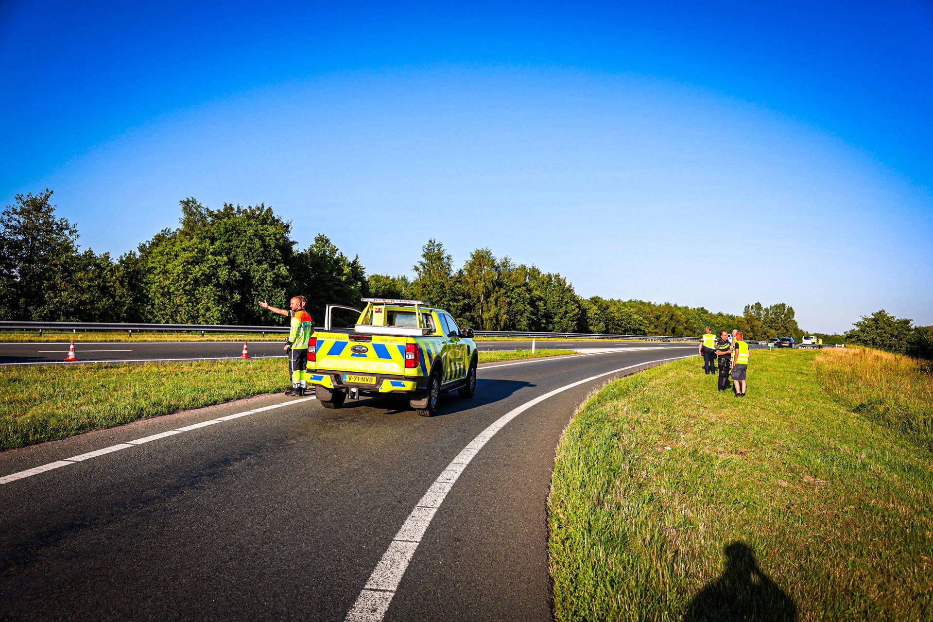 Oprit afgesloten na ernstig incident op N-weg
