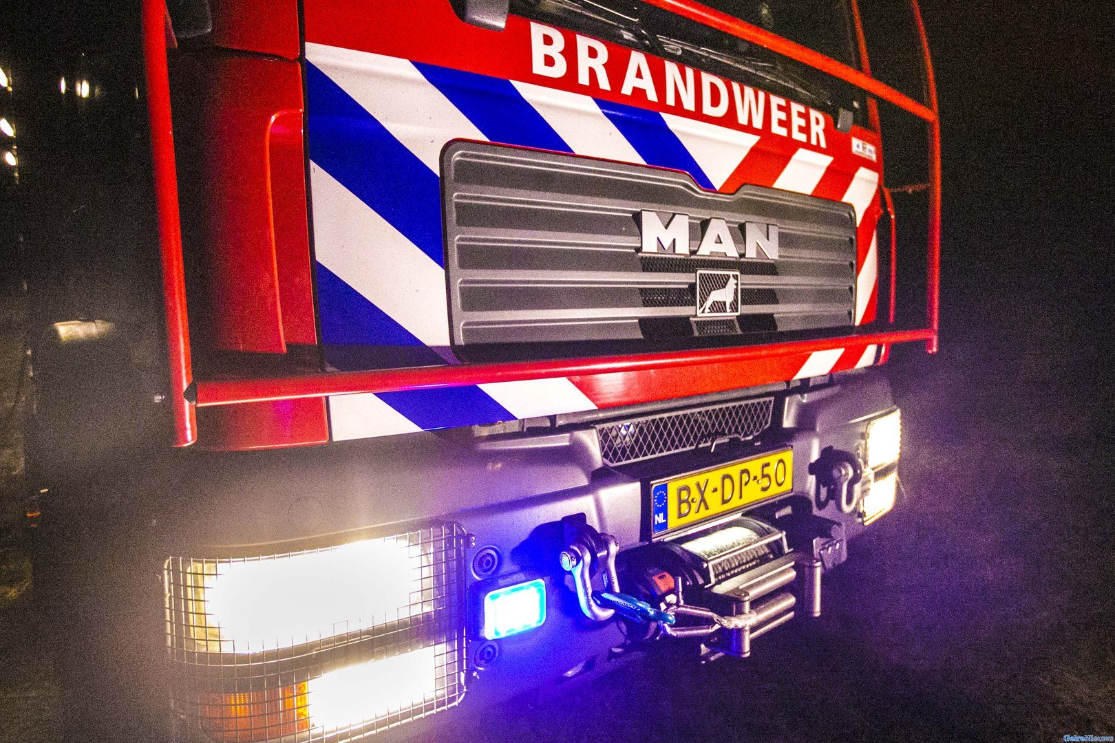 Gasfles vat vlam in keuken van kampeerboerderij