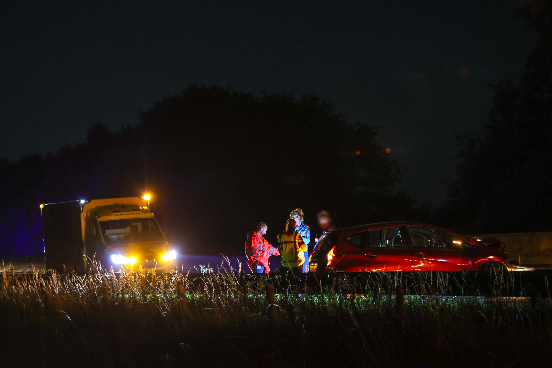 Twee auto’s betrokken bij kop-staartbotsing op snelweg
