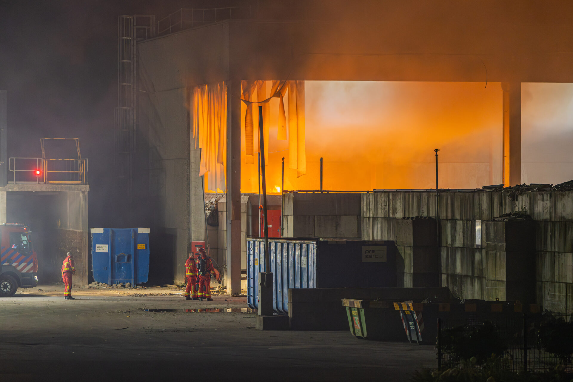 Brand bij PreZero zorgt voor rook- en stankoverlast