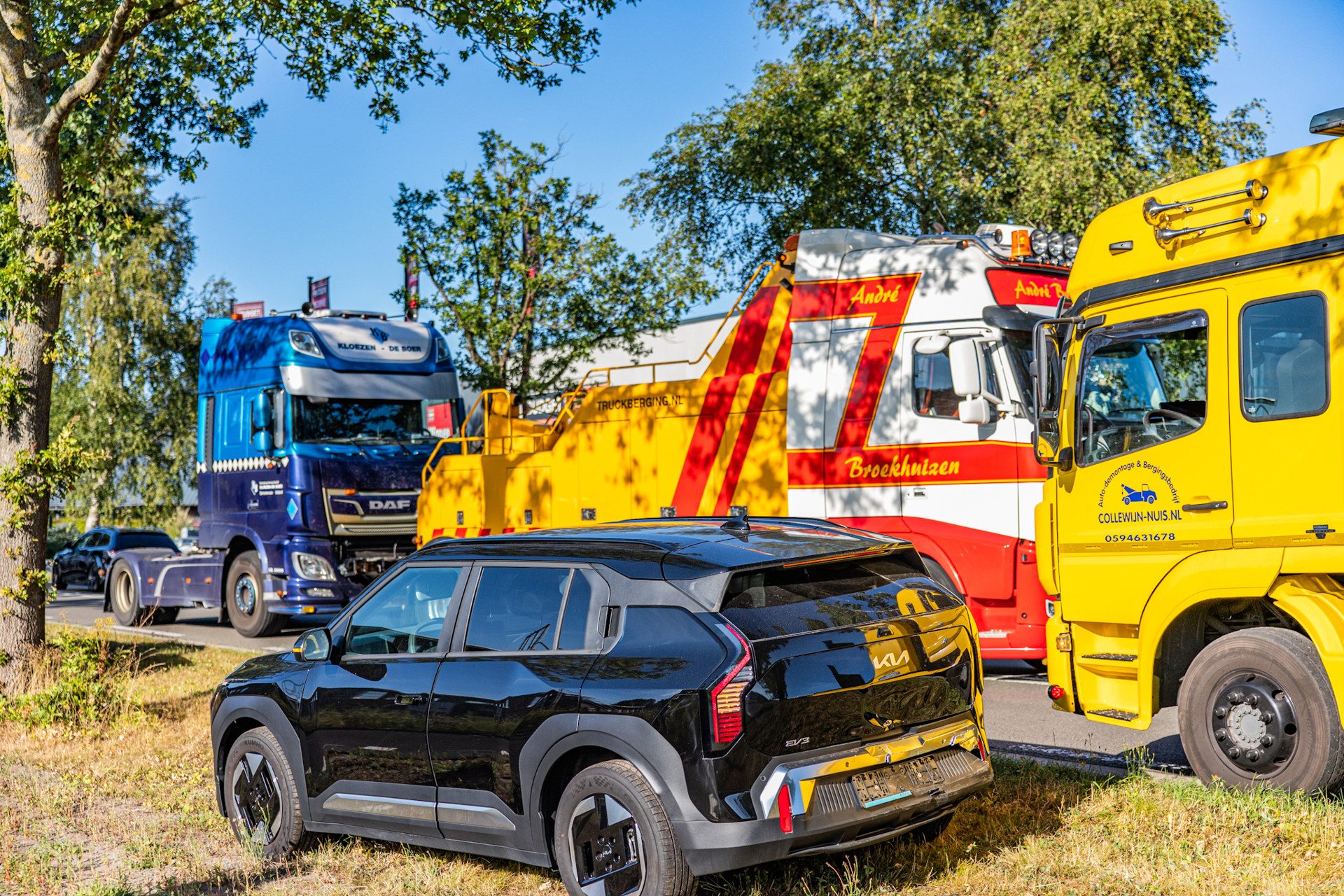 Pechgeval leidt tot file en aanrijding