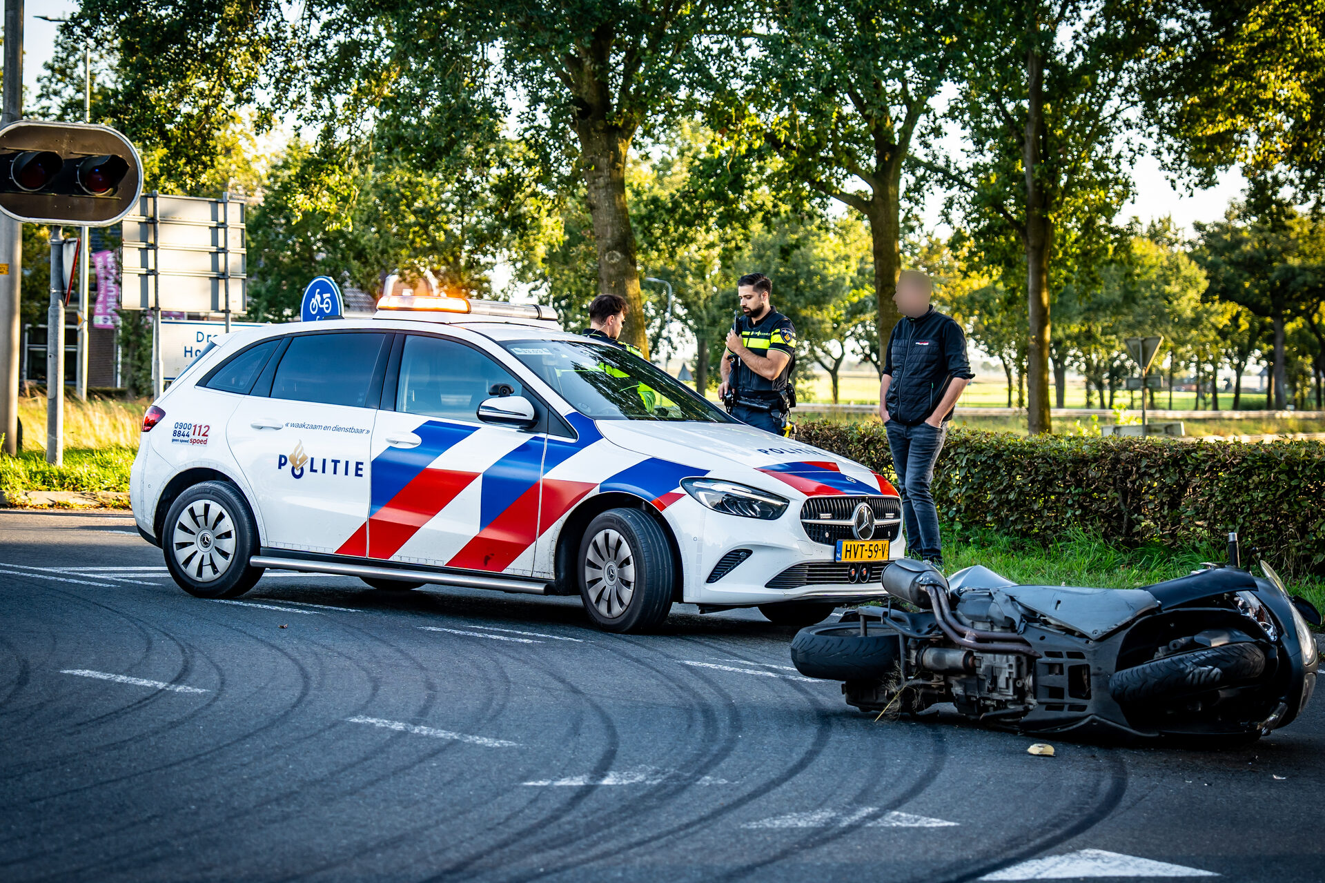 Motorrijder gewond na botsing met busje in Havelte