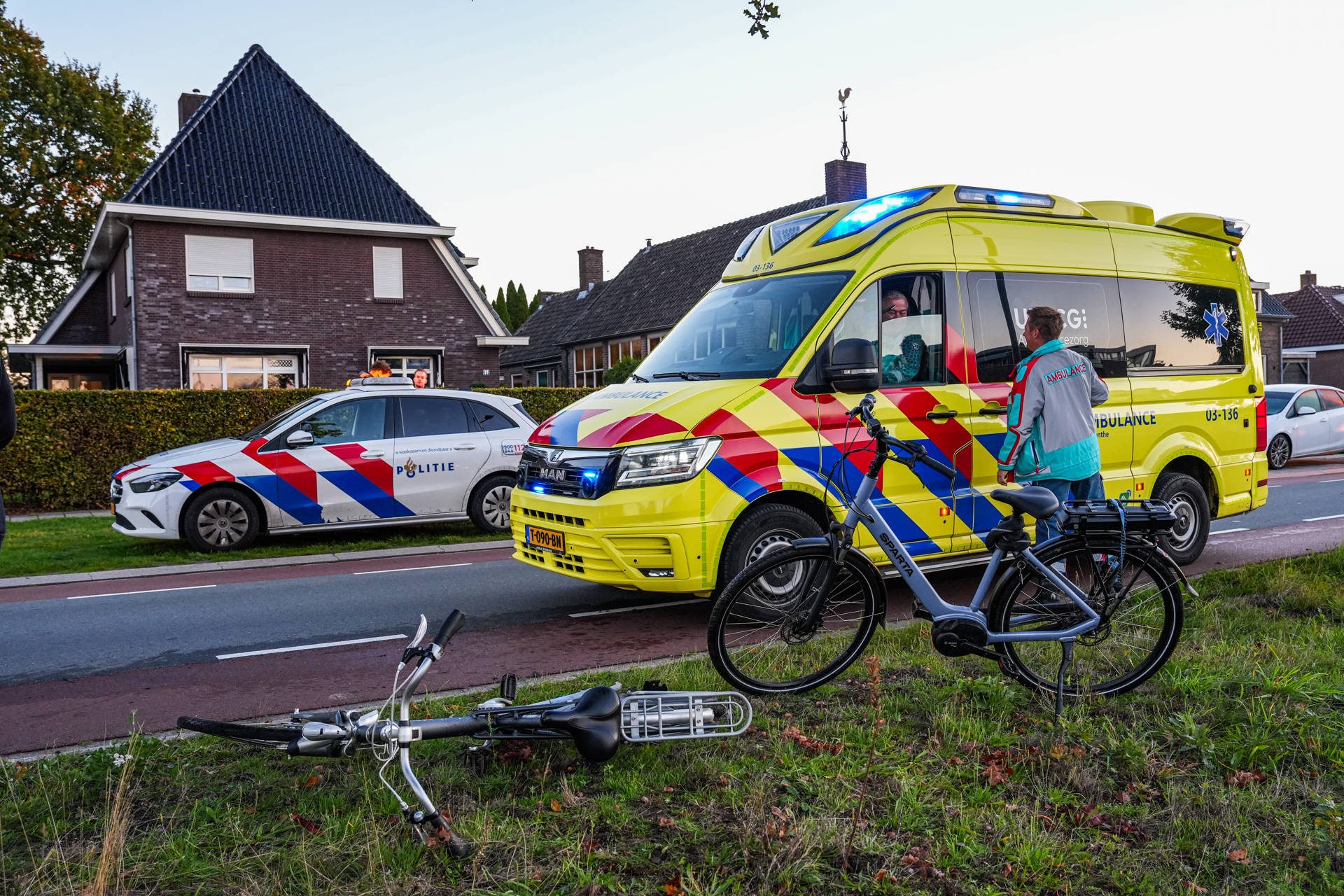Fietser gewond bij aanrijding met auto