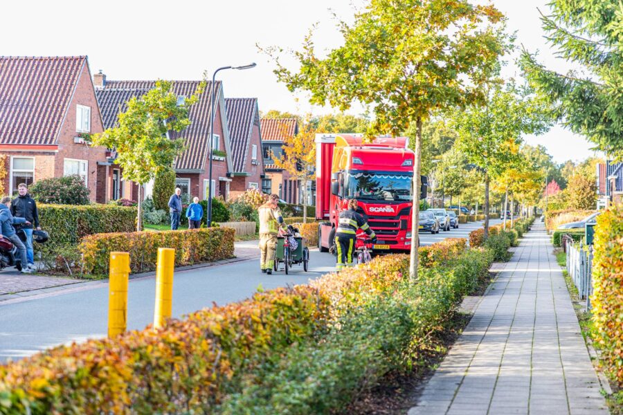 Voet bekneld tussen spaken van bakfiets